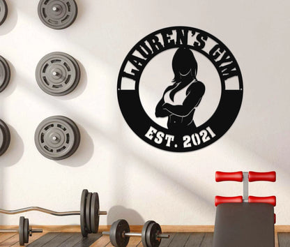 Gym Sign, Personalized Home Gym Sign, Custom Metal Gym Sign, Home Gym Sign, Cross Fit Sign Laser Cut Metal Signs Custom Gift Ideas