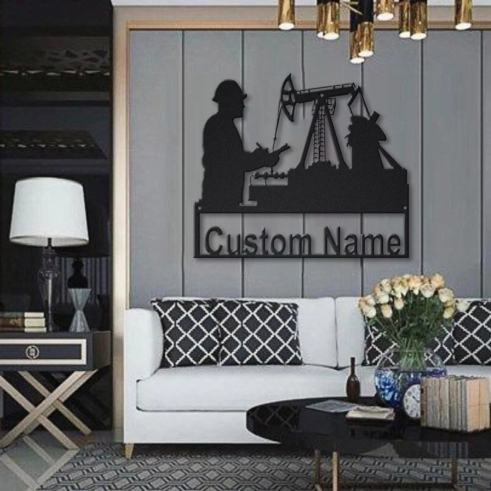 Personalized Petroleum Engineer Monogram Metal Sign Art, Custom Petroleum Engineer Monogram Metal Sign, Job Gift, Birthday Gift, Laser Cut Metal Signs Custom Gift Ideas