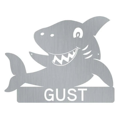 Baby Shark Monogram Customized Metal Signs, Custom Metal Sign, Custom Signs, Metal Sign, Metal Laser Cut Metal Signs Custom Gift Ideas