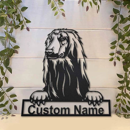 Personalized Afghan Hound Dog Metal Sign Art, Custom Afghan Hound Dog Metal Sign, Dog Gift, Animal Funny, Birthday Gift, Laser Cut Metal Signs Custom Gift Ideas