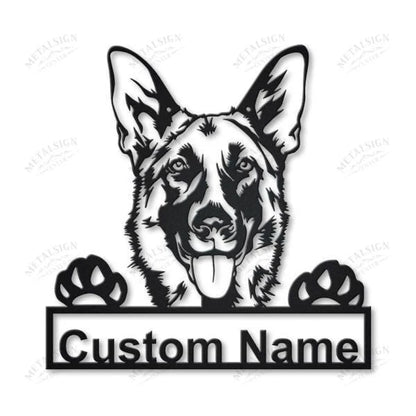 Dutch Shepherd Dog Personalized Metal Wall Decor, Cut Metal Sign, Metal Wall Art, Metal House Sign, Metal Laser Cut Metal Signs Custom Gift Ideas