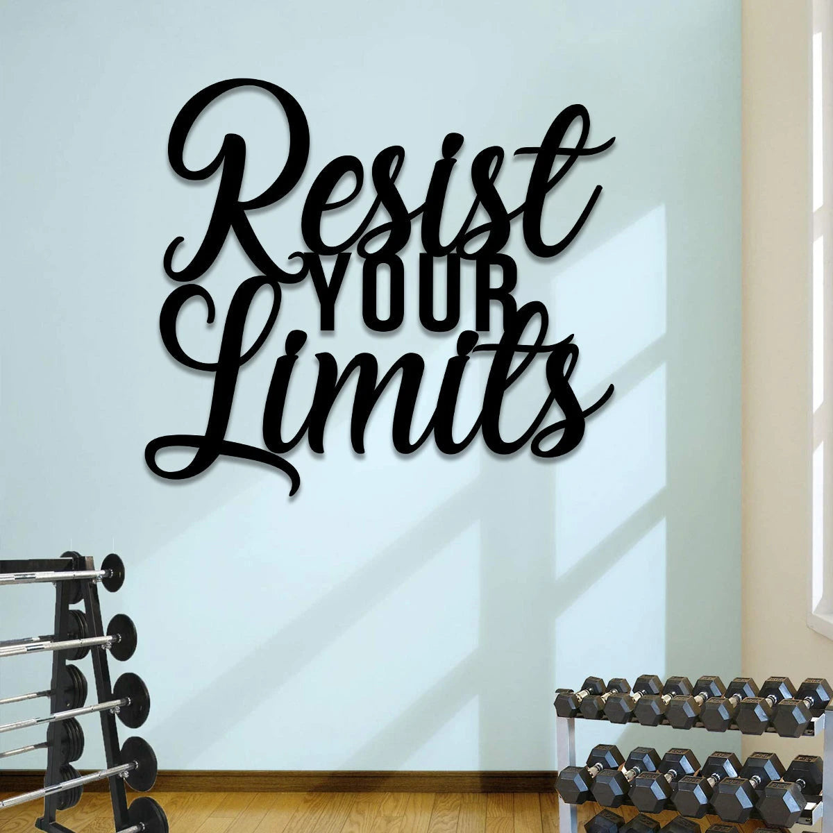 Resist Your Limits Metal Gym Sign, Metal Laser Cut Metal Signs Custom Gift Ideas