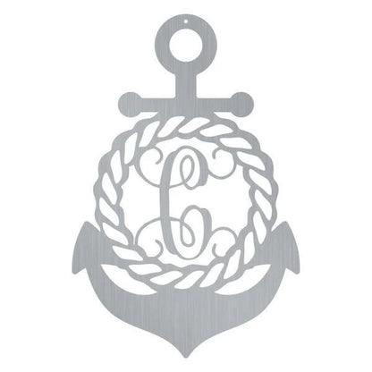 Initial Anchor Monogram Customized Metal Signs, Custom Metal Sign, Custom Signs, Metal Sign, Metal Laser Cut Metal Signs Custom Gift Ideas