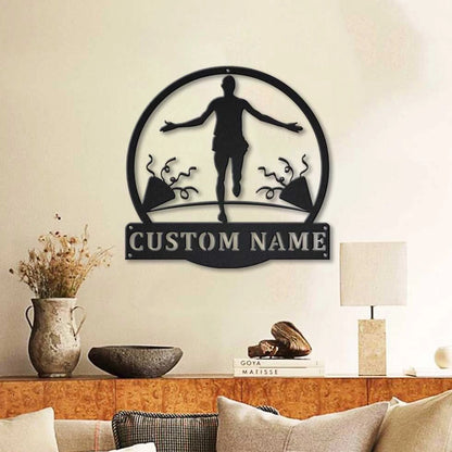 Personalized Marathon Sport Monogram Metal Sign Art, Custom Marathon Sport Metal Sign, Hobbie Gifts, Sport Gift, Birthday Gift, Laser Cut Metal Signs Custom Gift Ideas