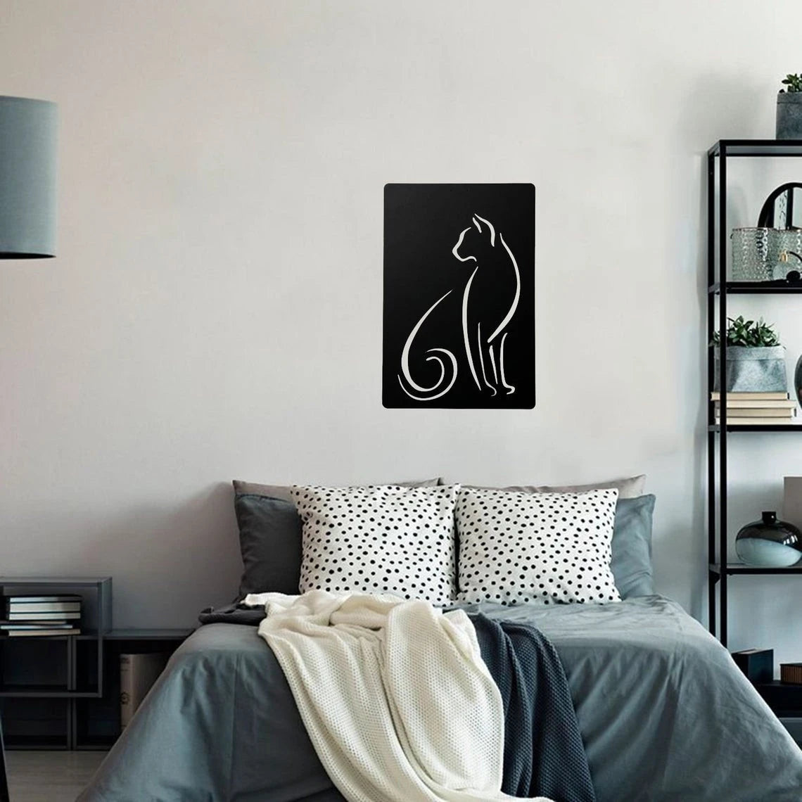Beautiful Cat Rectangle for Cat Lovers Wall Art Decor Cut Metal Sign Laser Cut Metal Signs Custom Gift Ideas