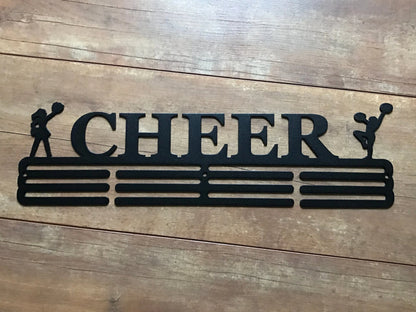 Cheer Medal Hanger Holder Display Rack 3 Rung Cut Metal Sign