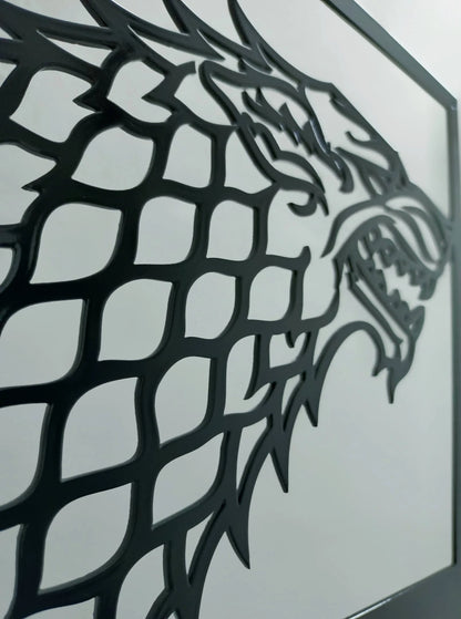 Metal Wall Art Game Of Thronesstark Black Design, Metal Art, Wall Art, Wall Decor, Metal Decor Love, Unique Giftwall Decor Laser Cut Metal Signs Custom Gift Ideas