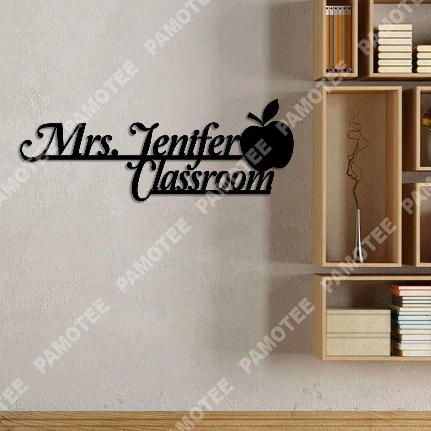 Customized Classroom Metal Door Sign, Teacher Wall Decoration, Metal Laser Cut Metal Signs Custom Gift Ideas