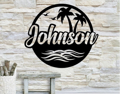 Personalized Backyard Pool Family Name Metal Sign, Outdoor Wall Decor, Metal Wall Decor, Pool Decor, Personalized Decor, Metal Wall Art, Laser Cut Metal Signs Custom Gift Ideas