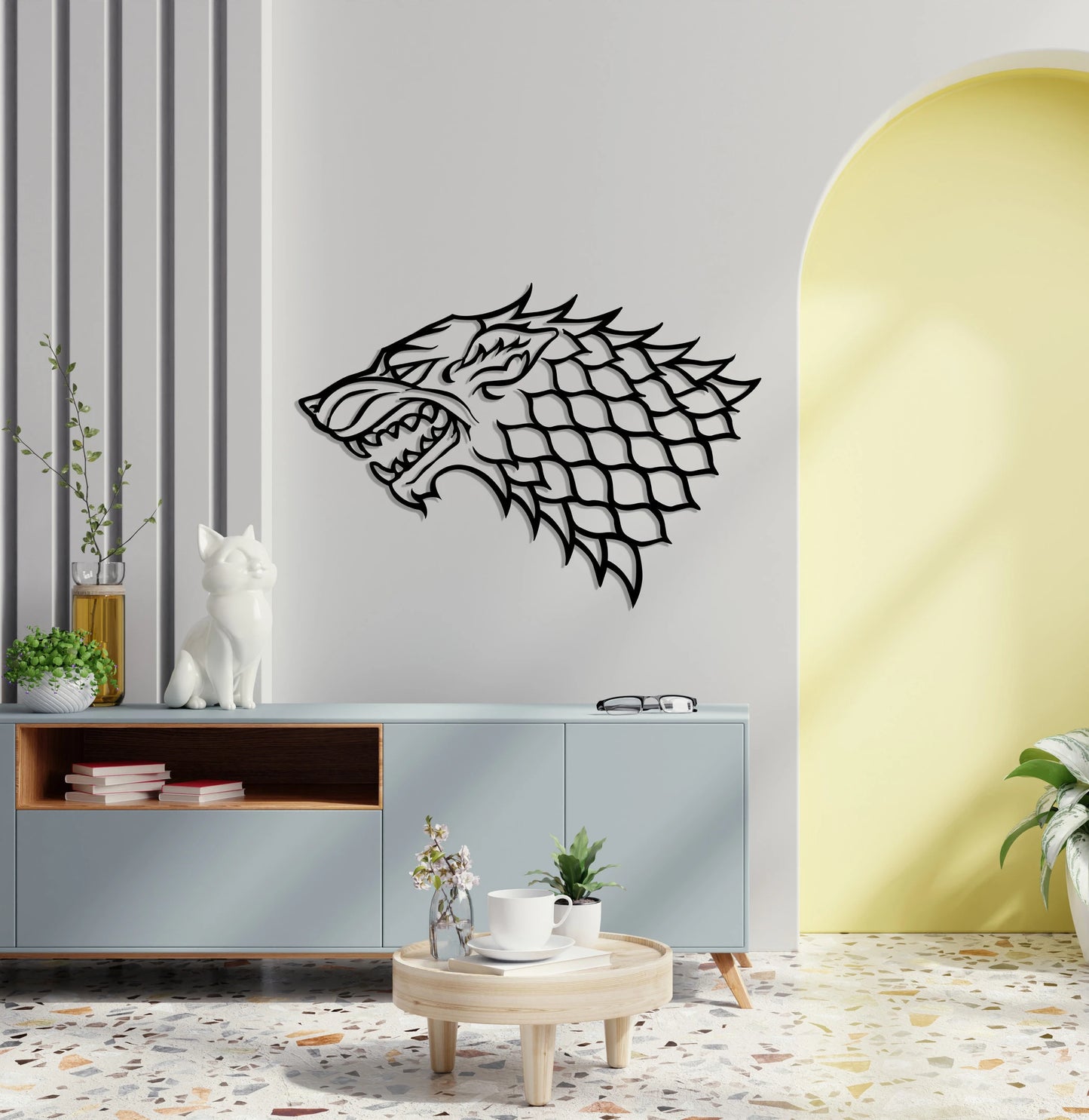 Game Of Thrones Stark Dire Wolf Metal Sign, Got, Game Of Thrones Sign Laser Cut Metal Signs Custom Gift Ideas