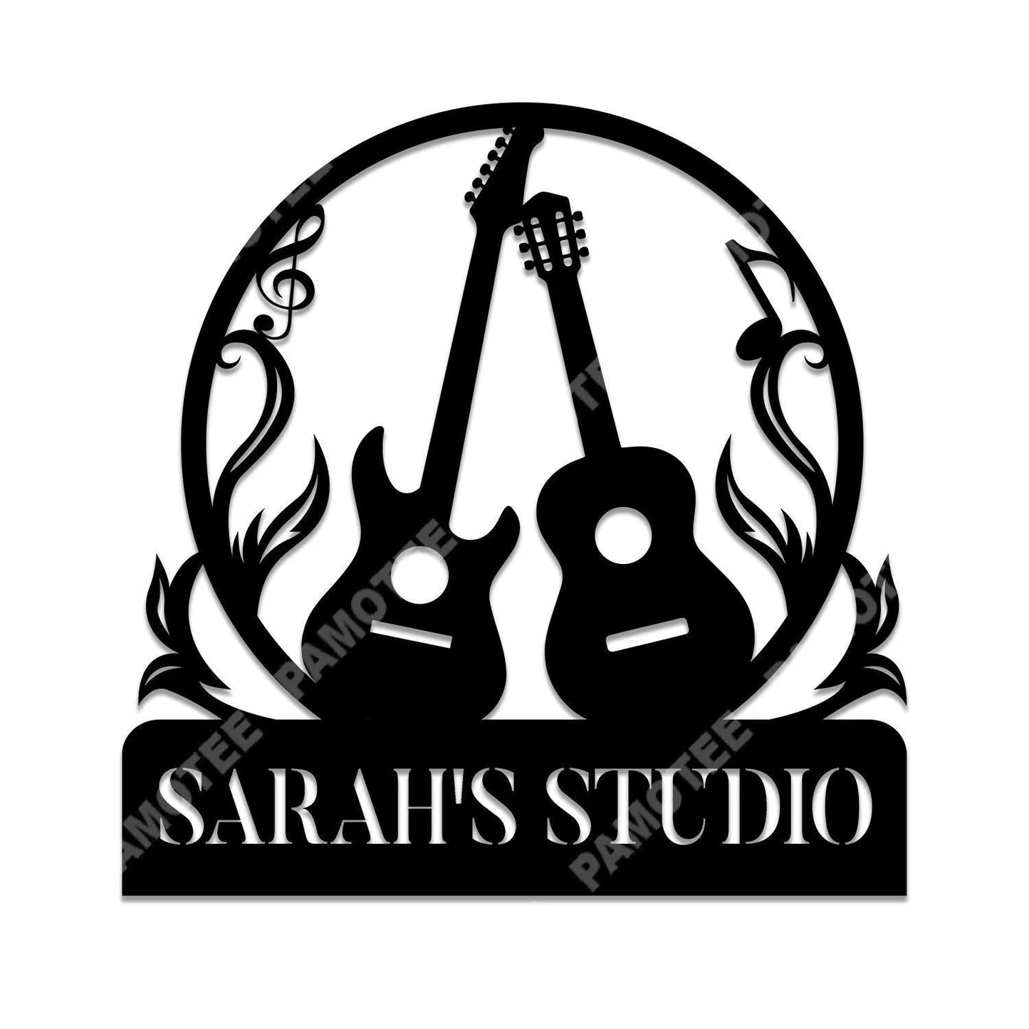 Personalized Electric Guitar, Classic Guitar Metal Art, Music Studio Wall Decoration, Metal Laser Cut Metal Signs Custom Gift Ideas