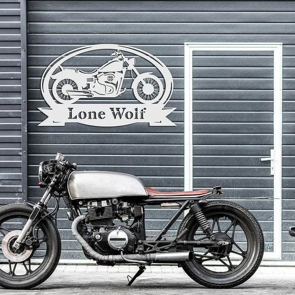 Motorcycle Monogram, Cut Metal Sign, Metal Wall Art, Metal House Sign Laser Cut Metal Signs Custom Gift Ideas