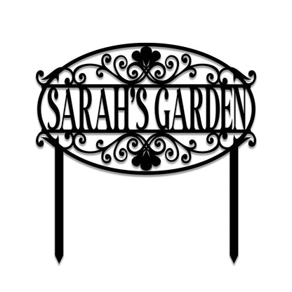 Metal Garden Sign, Custom Garden Stake, Decor, Wedding, Anniversary Art Gift For Her, Gardening Lovers, Metal Laser Cut Metal Signs Custom Gift Ideas