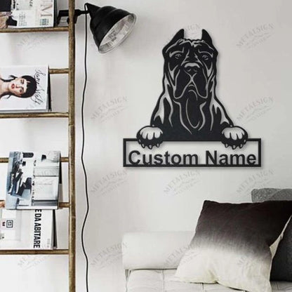 Presa Canario Dog Personalized Metal Wall Decor, Cut Metal Sign, Metal Wall Art, Metal House Sign, Metal Laser Cut Metal Signs Custom Gift Ideas