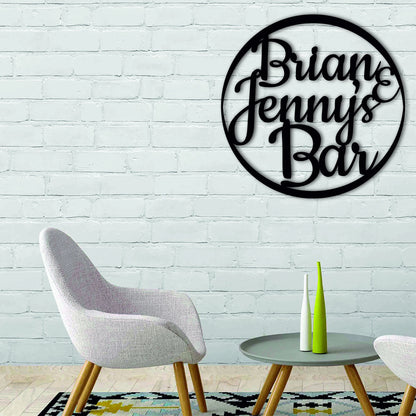 Personalized Metal Bar Sign, Laser Cut Custom Indoor Outdoor Bar Sign, Personalised Bar Sign, Custom Metal Wall Art, Metal Wall Decor Laser Cut Metal Signs Custom Gift Ideas
