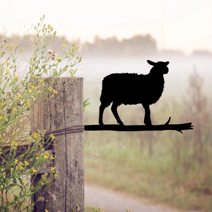 Sheep Tree Stake, Farmhouse Steel Art, Gift For Him Laser Cut Metal Signs Custom Gift Ideas