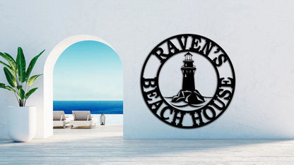 Lighthouse Sign Light House Custom Metal Sign Lighthouse Metal Sign Nautical Sign Beach House Sign Lake House Gifts Metal Sign Laser Cut Metal Signs Custom Gift Ideas