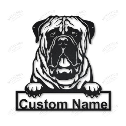 Bullmastiff Dog Personalized Metal Wall Decor, Cut Metal Sign, Metal Wall Art, Metal House Sign, Metal Laser Cut Metal Signs Custom Gift Ideas