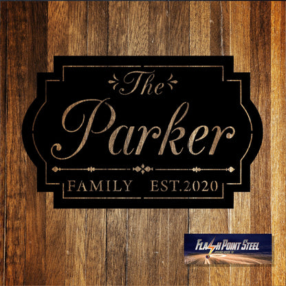 Custom Family Sign Established, Metal Wall Art, Personalized Name, Plasma Cut Steel Sign ,steel Art, Powder Coated, Handmade Laser Cut Metal Signs Custom Gift Ideas
