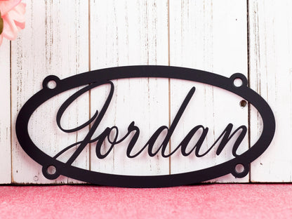 Custom Sign Metal Name Wall Art, Metal Name Sign, Metal Wall Art, Custom Sign Outdoor, Personalized Sign, Matte Black Shown, 1h, Laser Cut Metal Signs Custom Gift Ideas