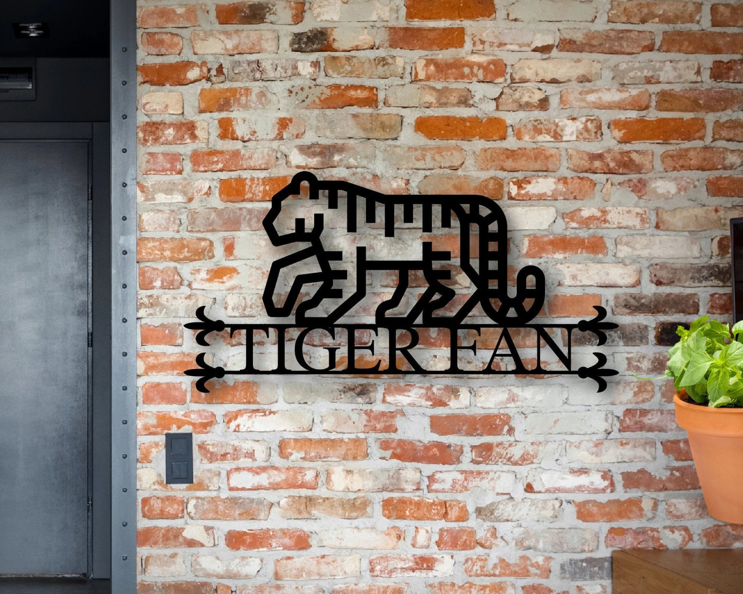 Personalized Metal Family Tiger Sign, Metal Welcome Tiger Sign, Front Porch Sign, Game Room Sign, Metal Tiger Sign, Custom Tiger Sign, Laser Cut Metal Signs Custom Gift Ideas
