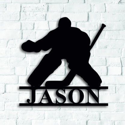 Hockey Name Sign, Nursery Decor, Personalized Metal Sign, Metal Name, Personalized Name Sign, Metal Name Sign, Kids Name Sign, Sports Laser Cut Metal Signs Custom Gift Ideas