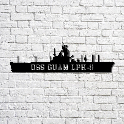 Uss Guam Lph9 Navy Ship Metal Art, Custom Us Navy Ship Cut Metal Sign, Gift For Navy Veteran, Navy Ships Silhouette Metal Art, Navy Home Decor Laser Cut Metal Signs Custom Gift Ideas