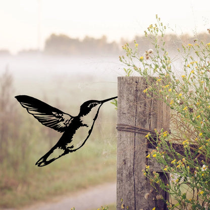 Hummingbird Metal Tree Stake, Garden Decor, Mother's Day Gift Laser Cut Metal Signs Custom Gift Ideas