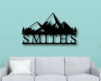 Personalized Family Name Metal Sign Housewarming Gift Door Hanger Wedding Gift Last Name Metal Sign Family Na, Laser Cut Metal Signs Custom Gift Ideas