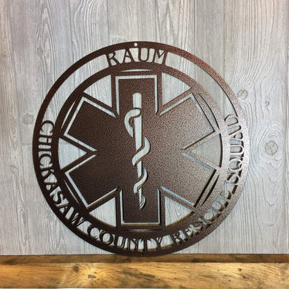 Ems # 1 Personalized Ems Sign, Cut Metal Sign, Metal Wall Art, Metal House Sign Laser Cut Metal Signs Custom Gift Ideas