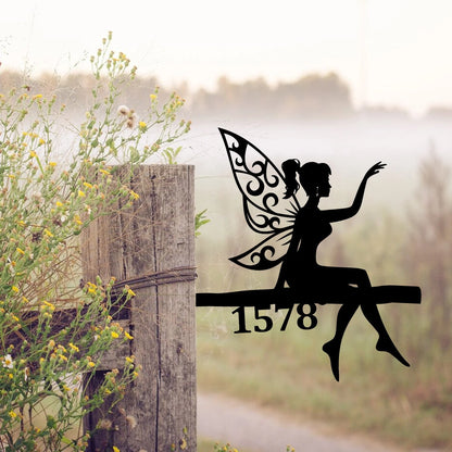 Customized Address Fairy Metal Tree Stake, Metal Christmas Decoration Laser Cut Metal Signs Custom Gift Ideas