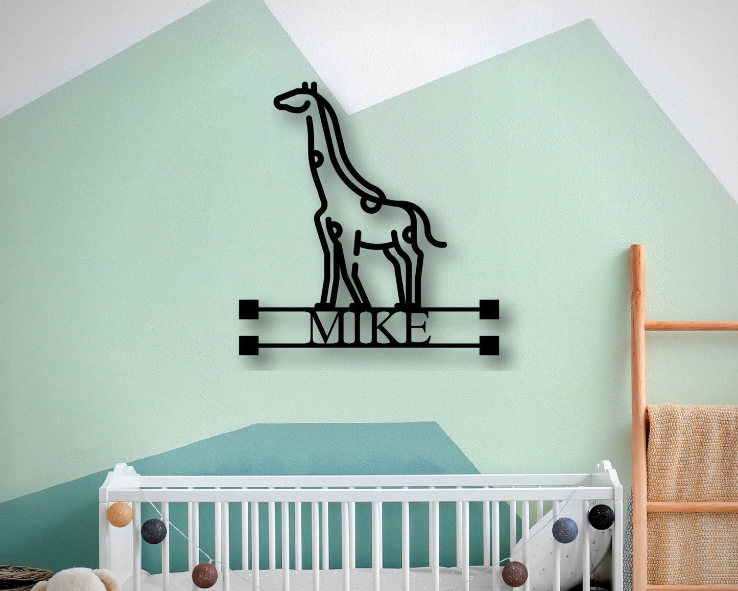 Personalized Giraffe Decoration With Name,giraffe Sign,custom Metal Last Name Sign,family Name Sign,door Hanger,metal Wall Art,giraffe Decor, Laser Cut Metal Signs Custom Gift Ideas