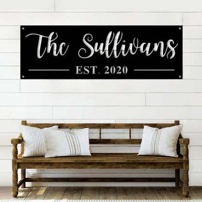 Family Name Metal Sign