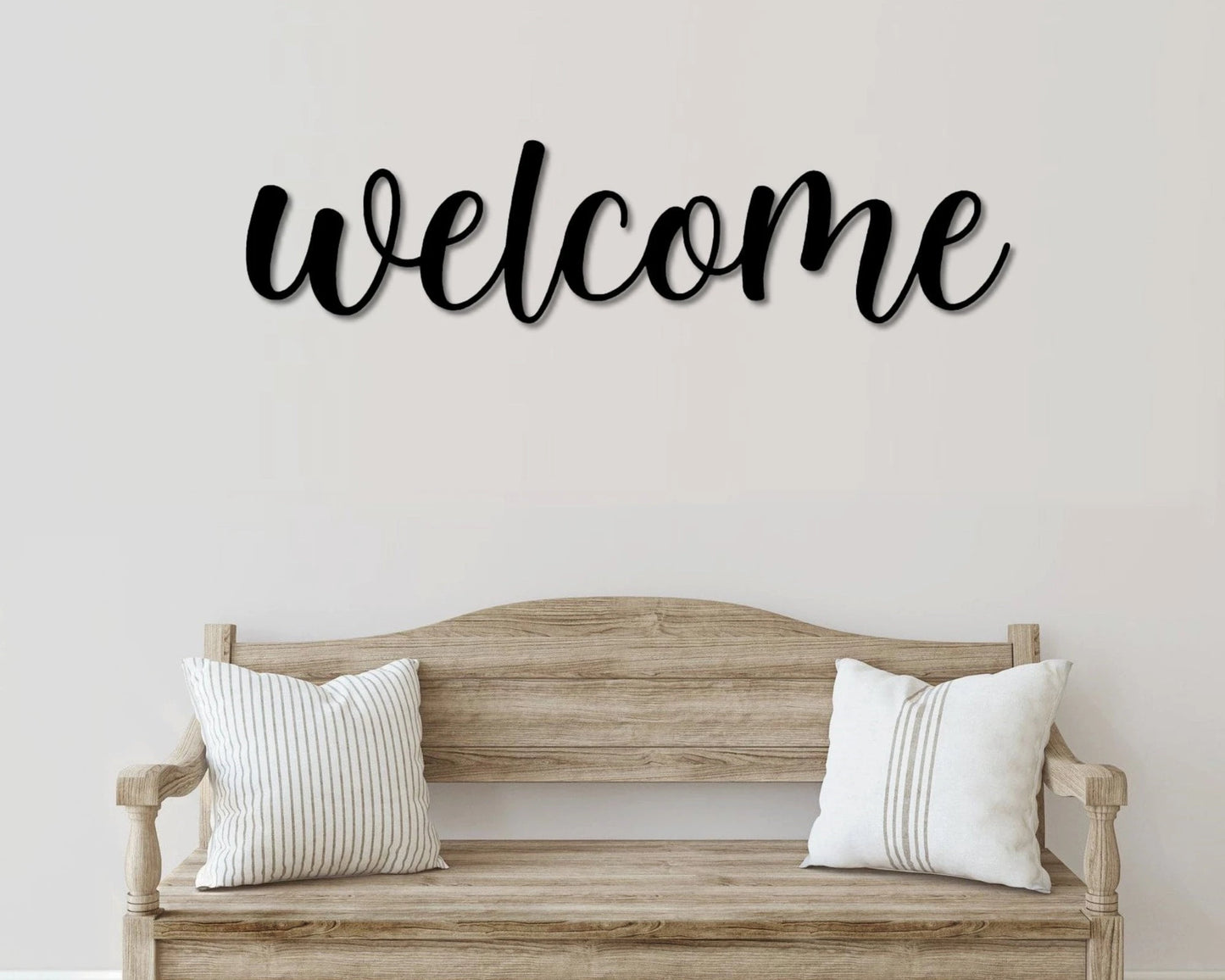 Welcome Metal Word Art, Kembara Script Word Art, Indoor Outdoor Welcome Metal Sign, Metal Wall Art, Farmhouse Decor, Welcome Word Art Laser Cut Metal Signs Custom Gift Ideas