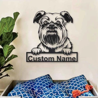 Griffon Bruxellois Dreed Dog Personalized Metal Wall Decor, Cut Metal Sign, Metal Wall Art, Metal House Sign, Metal Laser Cut Metal Signs Custom Gift Ideas