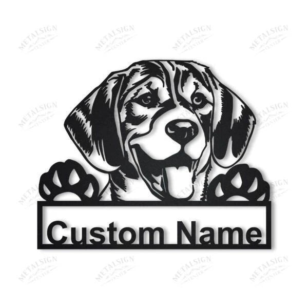 Beagle Personalized Metal Wall Decor, Cut Metal Sign, Metal Wall Art, Metal House Sign Laser Cut Metal Signs Custom Gift Ideas