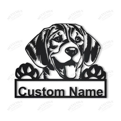 Beagle Personalized Metal Wall Decor, Cut Metal Sign, Metal Wall Art, Metal House Sign Laser Cut Metal Signs Custom Gift Ideas