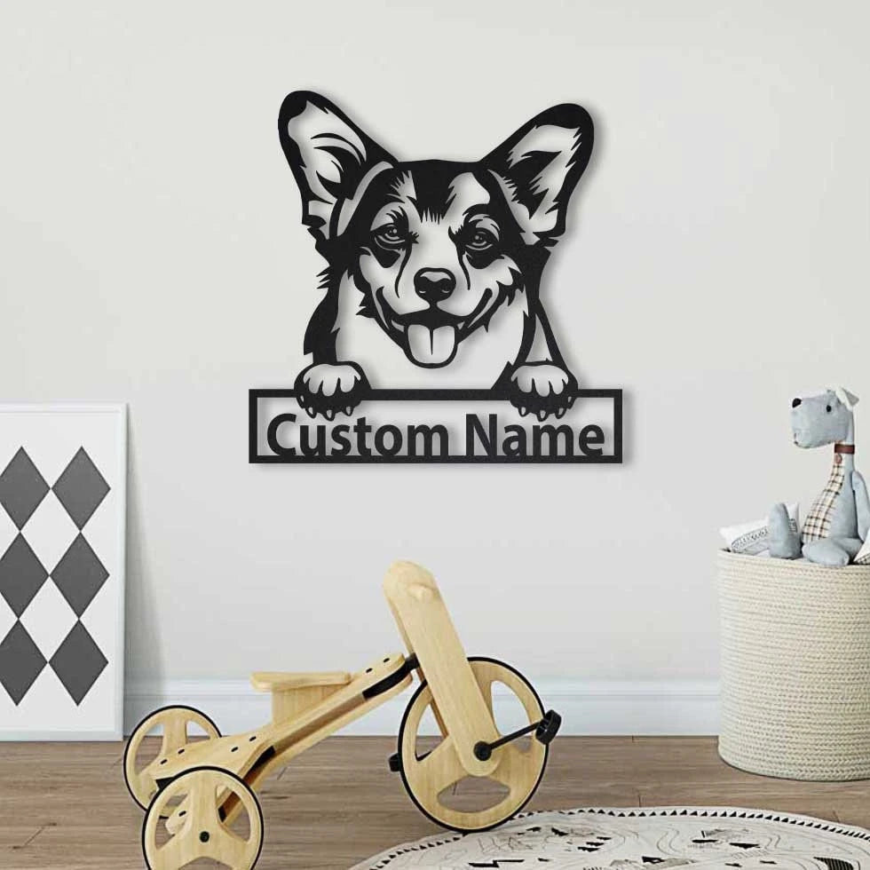 Personalized Welsh Corgi Dog Metal Sign Art, Custom Welsh Corgi Dog Metal Sign, Welsh Corgi Dog Gifts For Men, Dog Gift, Laser Cut Metal Signs Custom Gift Ideas