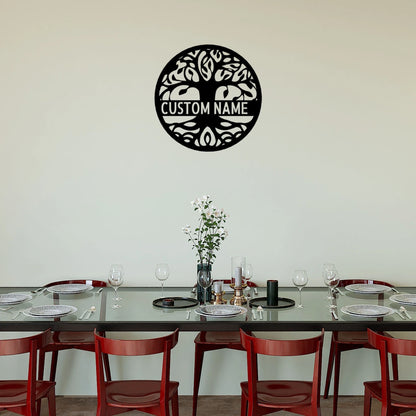 Personalized Tree Of Life Indoor Outdoor Steel Wall Sign Art Birthday Anniversary Wedding Housewarming Gift Room Home Decor Laser Cut Metal Signs Custom Gift Ideas