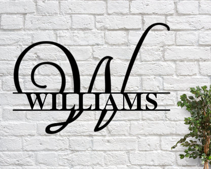 Personalized Family Name Metal Sign, Housewarming Gift, Metal Monogram Sign, Door Hanger, Last Name Sign, Metal Wall Art, Wedding Gift Laser Cut Metal Signs Custom Gift Ideas
