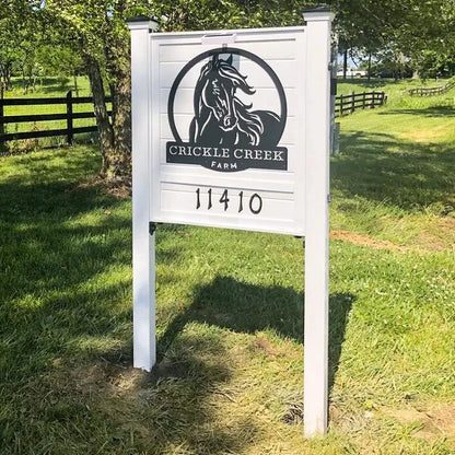 Personalized Horse Ranch Sign, Cut Metal Sign, Metal Wall Art, Metal House Sign Laser Cut Metal Signs Custom Gift Ideas