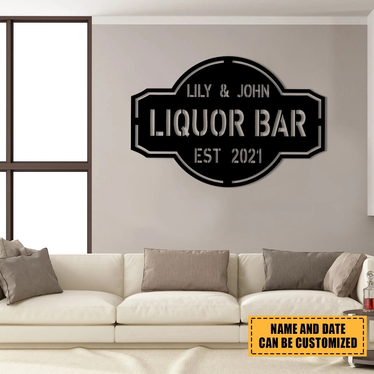 Personalized Metal Liquor Bar Sign, Custom Pub, Tap, Lounge, Cafe, Home Wall Decor, Metal Laser Cut Metal Signs Custom Gift Ideas