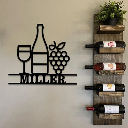 Grape Cellar Wine Metal Bar Sign, Custom Pub, Tap, Lounge, Caf, Home Wall Decor, Metal Laser Cut Metal Signs Custom Gift Ideas