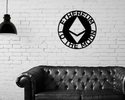Ethereum Sign, Metal Ethereum Sign, Personalized Ethereum , Custom Cryptocurrency Sign, Ethereum Gift, Ethereum Wall Art, Ethereum Crypto Laser Cut Metal Signs Custom Gift Ideas