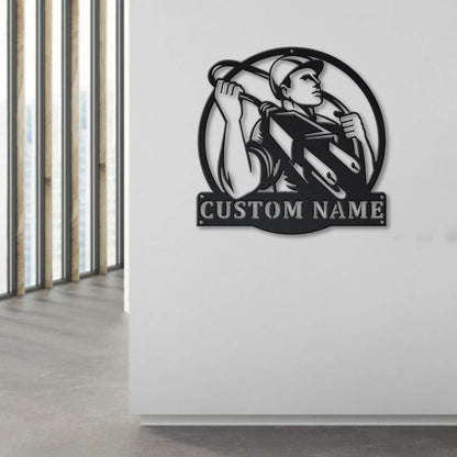 Personalized Lineman Monogram Metal Sign Art V2, Custom Lineman Monogram Metal Sign, Lineman Gifts, Job Gift, Birthday Gift, Laser Cut Metal Signs Custom Gift Ideas
