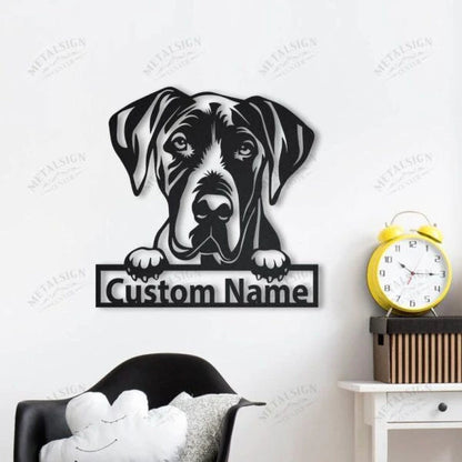 Great Dane Personalized Metal Wall Decor, Cut Metal Sign, Metal Wall Art, Metal House Sign Laser Cut Metal Signs Custom Gift Ideas