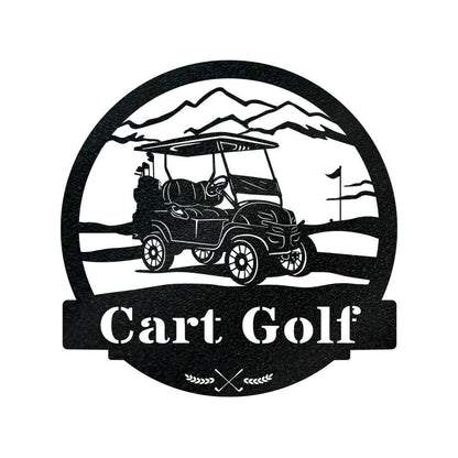 Golf Cart Custom Monogram Metal Sign, Wall Art Decor, Personalized Metal Sign, Personalized Name, Metal Name Sign, Kids Sign, Sports, Pga Laser Cut Metal Signs Custom Gift Ideas