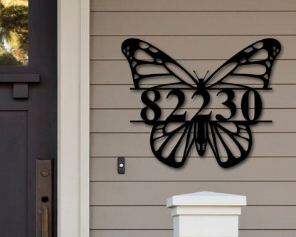 Custom Butterfly Sign, Personalized Metal Sign, Last Name Sign, Family Name Welcome Sign, Entrance Butterfly Wall D u00e9cor, Housewarming Gift Laser Cut Metal Signs Custom Gift Ideas