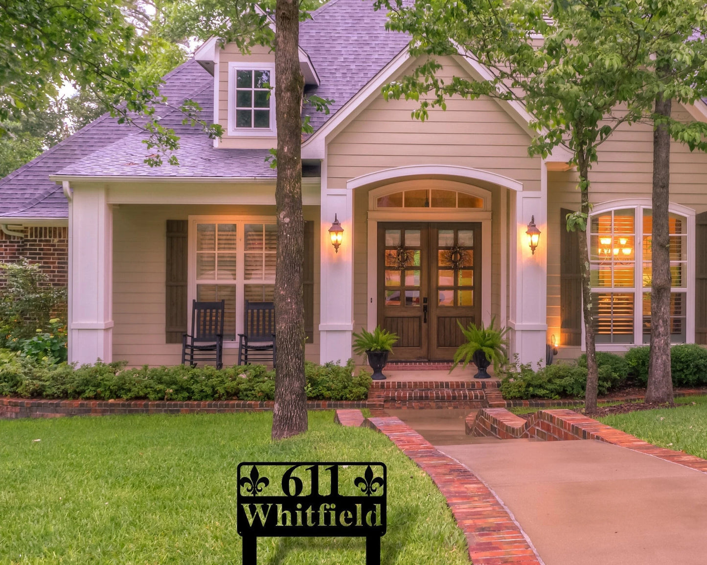 Lawn Address Monogram Metal Sign Custom Address Sign Address Sign For Home Housewarming Gift Custom Address Lawn Sign For Home Realtor