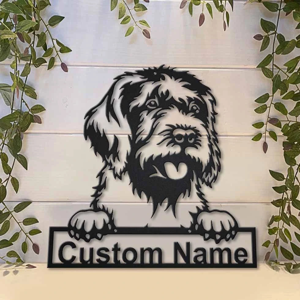 Personalized Wirehaired Pointing Griffon Dog Metal Sign Art, Custom Wirehaired Pointing Griffon Metal Sign, Dog Gift, Animal Funny, Laser Cut Metal Signs Custom Gift Ideas